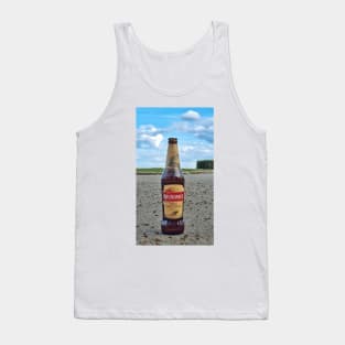 Refreshing Summer Beer with Blue Sky in the Background Tank Top